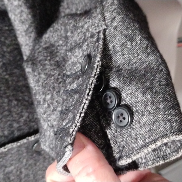 J. Crew gray heather cotton blend double breasted blazer/coat. Size 14 - Picture 9 of 12